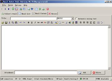 Email Spider And Bulk Email Sender 11.04 screenshot